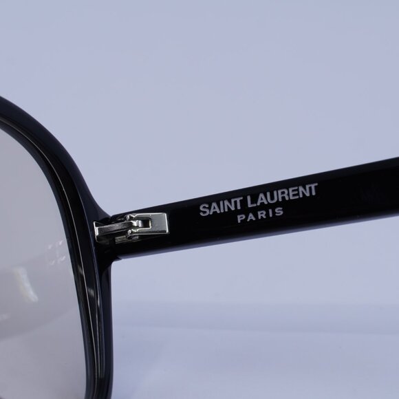 Saint Laurent SL545 001 Sunglasses Black Aviator Frame, Light Yellow Lenses - Picture 8 of 15